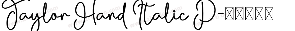 Taylor Hand Italic P字体转换